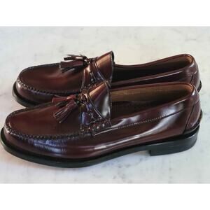 Johnston & Murphy Burgundy Leather Tassel Loafer Slip-On Dress Shoes Mens 9D